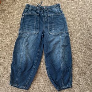 Free People Barrel Tie Silverton Jeans